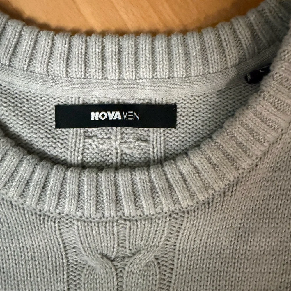 Fashion Nova Men's Two-Tone Cable Knit Sweater